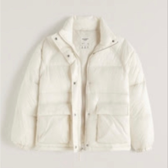 Abercrombie & Fitch | Oversized Utility Puffer (off white) - Picture 1 of 4